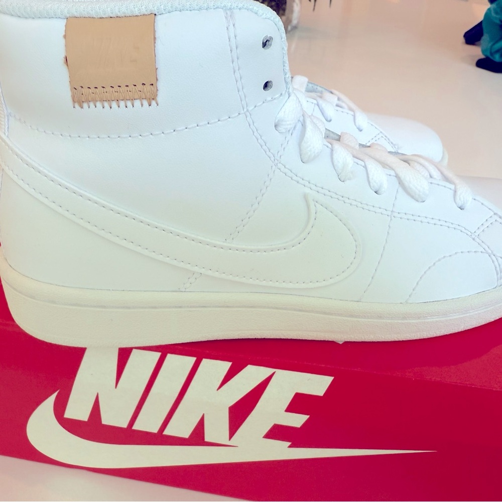 Nike White High-Top Sneakers - Nike Court Royale Mid 2. Size 6.5